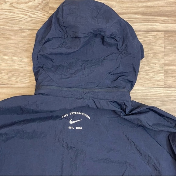 Nike Repel Heritage Blue Packable Hood Full Zip Windbreaker Track Jacket - Picture 14 of 15